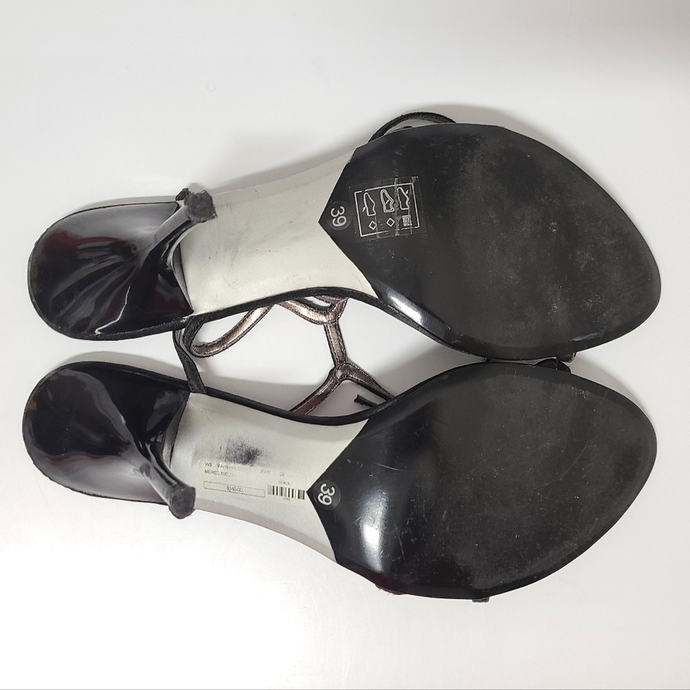 Forcinema Black Birgitta Rhinestone Detail Heeled Sandals Sz 8½ - Picture 10 of 13
